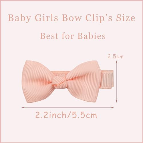 CELLOT Baby Girls Fully Lined Hair Bows Hair Pins, 2' Hair Bows, 50 Pieces/25 Pairs - Infants, Toddlers, Kids Hair Accessories in Pairs - Pink Bow Alligator Hair Clips - Image 3
