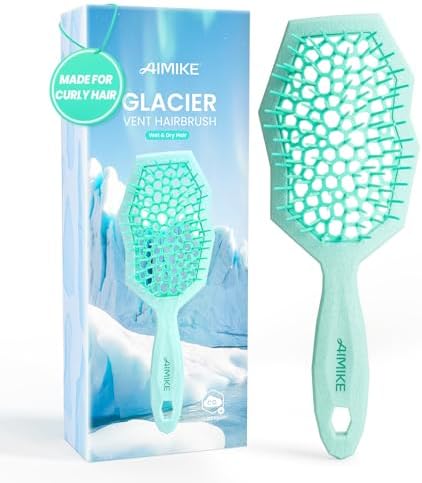 AIMIKE Glacier Detangler Brush for Curly Hair, Wet & Dry Hair Brush by AIMIKE