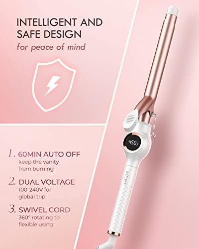 WEEYUM 3/4 Inch Long Curling Iron/Wand for Short Hair, Dual Voltage - Image 6