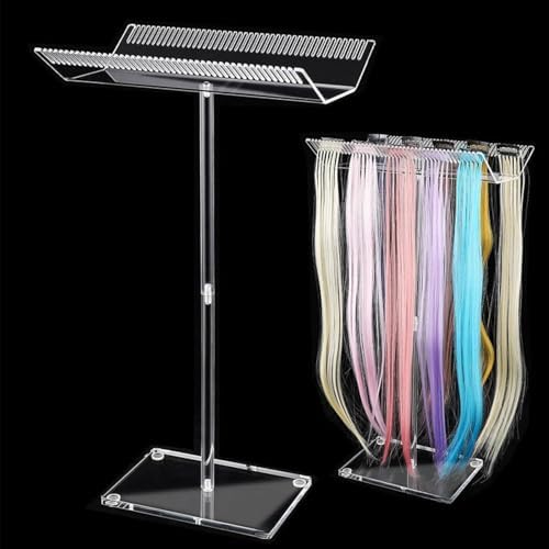 Acrylic Hair Extension Stand. Wigs Display Rack Stand by Misforu