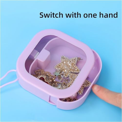 Hair Tie Organizer,2 Pack Stackable Travel Box,Black - Image 6