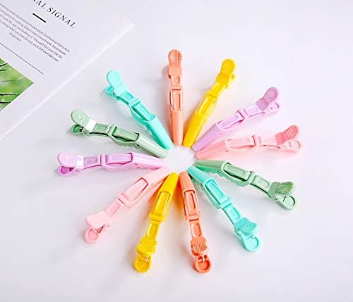 HH&LL 12pcs Hair Clips for Styling Wide Teeth & Double-Hinged Design Alligator Sectioning Clips of Professional Hair Salon Quality - Image 7