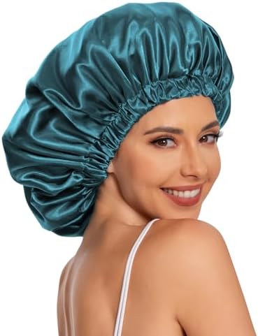 Edoneery Satin Bonnet for Sleeping Women, Double Layer Curly Hair Cap - Image 4