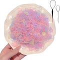 Elastic Hair Rubber Bands 2000PCS Soft Ponytail Elastics Holders Small Hair Ties for Blond Kids Baby Girls Toddler Infants Hair No Crease Damage No Hurt Thin Easy to dismantle Mini Hair Tie Multicolor by Unknown