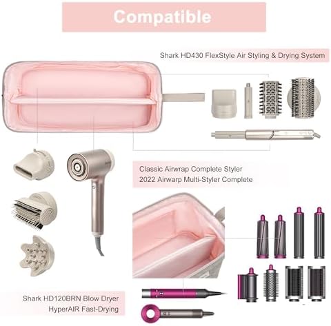Leudes Hair Dryer Tools Travel Bag for Shark Flex Style Case Air Wrap - Image 5