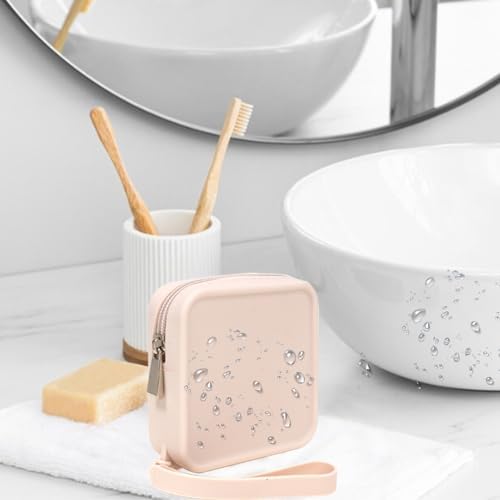 Silicone Mini Makeup Bag Pouch for Purse, Small Cosmetic Travel Bag Zipper Pouch Waterproof Cute Coin Purse Portable Makeup Storage Bag Travel Toiletry Organizers Bag for Women Girls - Image 7