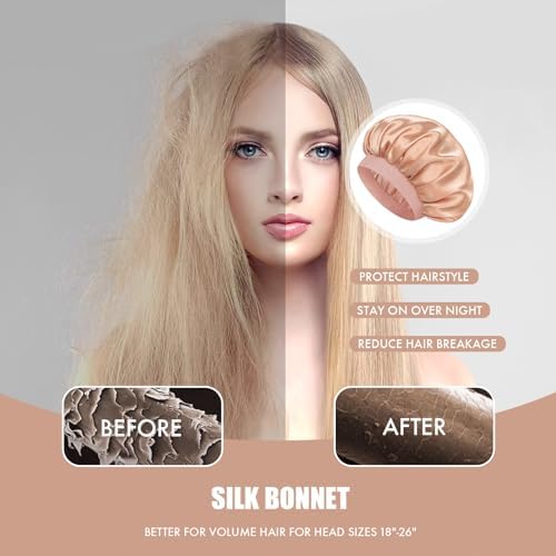 Satin Silk Bonnet for Hair, Double Layer Sleep Cap for Men & Women - Image 5