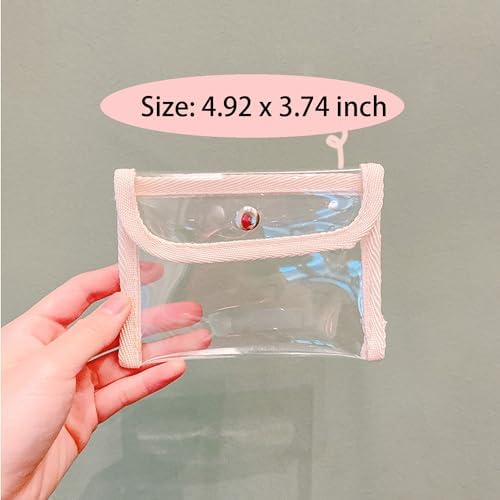 3Pcs+1 Retractable Pocket Headband, No Slip Foldable Hairband with Teeth, Fashion Portable Adjustable Hair Hoop with 1 Plastic Storage Bag for Washing Makeup Travel Outdoor-2Pink1White1Organizer - Image 3