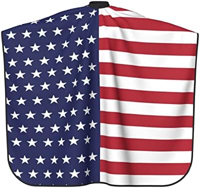 American Flag Barber Cape Hair Cutting Cape Patriotic USA Haircut Cape Hair Cape Apron Barber Supplies Salon Capes For Clients Men Women - Image 3