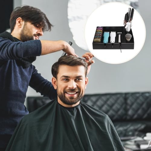 Hair Clipper Organizer Case, Multifunctional Barber Tray for Salon, Ideal for Storing Clippers, Scissors, Combs, and Other Tools, Non-Slip ABS Plastic Design - Image 2
