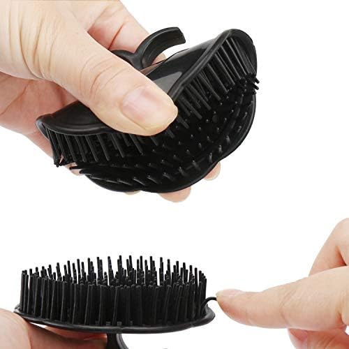 Segbeauty Mens Shampoo Brush, 4pcs Scalp Massage Brushes, Massage Hair Brush Floriated Shower Comb for Deep Cleaning Hair Men's Hand Brush Plastic Growth Beard Brush Pet Grooming Round Palm Brush - Image 5