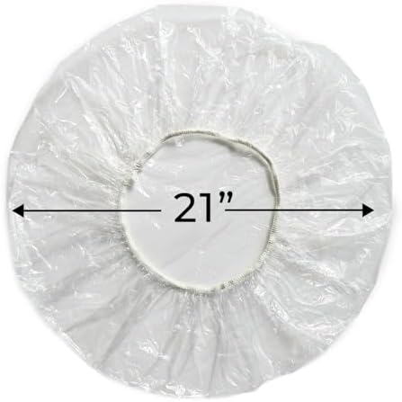 Disposable Processing Caps 21 Inch - 100 Count Bulk Pack - Clear Plastic Hair Treatment Caps for Coloring, Conditioning, Hot Oil - Salon & Home Use - Image 2