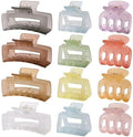 SMKSL 12 Pcs Hair Claw Clips for Women & Girls 3 Styles Hair Accessories by SMKSLHAIRCLAWCLIP