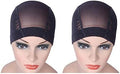 YANTAISIYU 2 PCS/Lot Black Mesh Cap Wig Cap for Making Wigs Stretchable Hairnets with Wide Elastic Band (Mesh Cap L) by YANTAISIYU