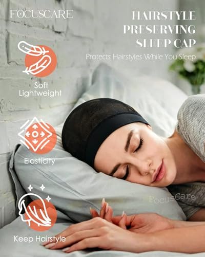 Black Hair Net with Wide Elastic Band, Fine Mesh - Comfortable Hairnets for Sleeping, Non-Binding Wide Edge, Small Holes Prevent Hair Loss, Tubi Hair Wrap for Women, Fits All Head Types - Image 4