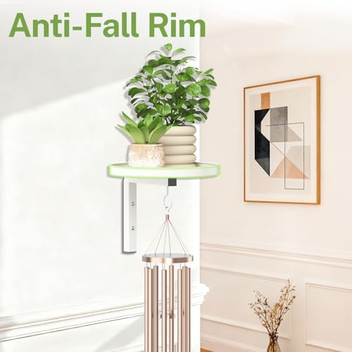 Plant Wall Hanger Holder Set of 2 for Indoor Outdoor, White - Image 4
