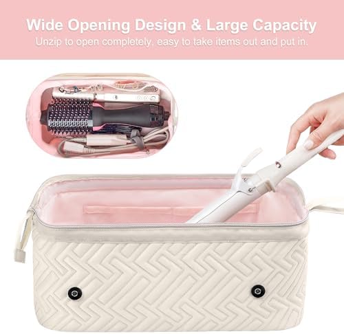 Leuded Hair Tools Travel Bag with Heat Resistant Mat for Shark Airwrap - Image 5