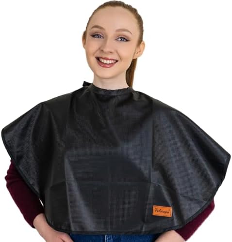 Pelocapa Makeup Cape Hair Dye Cape for Women Short Salon Cape for Stylists Waterproof Haircutting Cape Professional Shampoo Cape, 31.5”L*29”W by Pelocapa