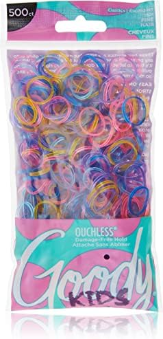 Goody Ouchless Polyband Hair Ties, 500 Ct, Assorted, Latex Elastic Bands by Goody