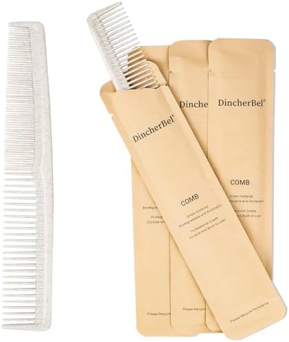 Hair Combs Bulk, 100 Pack Disposable Wheat Straw Combs by DincherBel