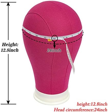 Bileaf 24 Inch Poly Canvas Block Wig Mannequin Head With Stand - Image 5