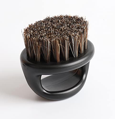CROWN Professional Wavers Barbers - Luxury Glossy Palm 360 Waves Brush - Medium Hard Boar Bristles - For Men with Durags, Wave Cap, Butter or Pomade (Knuckle Brush) - Image 4