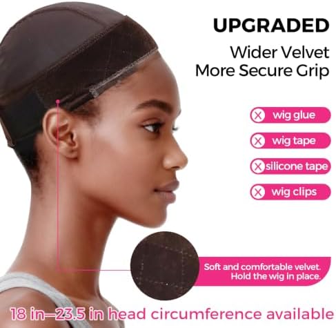 Labhairs Wig Grip Cap for Women, Lace Edge, Non-Slip Grip Band, Brown - Image 3