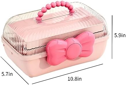 Cute Hair Accessories Organizer 3-Layers Kids Jewelry Storage Box Plastic Hair Accessories holder for Girls (Purple, 10.8 x 5.7 x 5.9 Inch) - Image 7