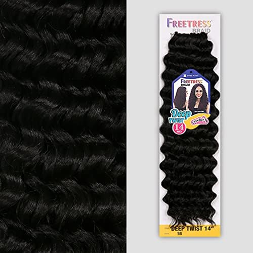 DEEP TWIST 14" (1B Off Black) - FreeTress Synthetic Hair Crochet Braid - Image 7