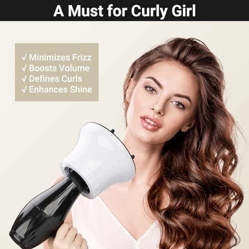 Segbeauty Universal Curly Hair Diffuser, Blow Dryer Diffuser for Wavy Natural Hair, Profession Hair Diffuser Attachment for Dryer Hairdressing Styling Tool Quick Dry Adjustable 1.65-3.15 Inch Nozzle - Image 2