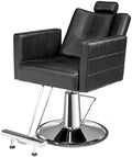 OmySalon Salon Chair for Hair Stylist, Reclining Barber Chair Hairdressing Styling Chair with Adjustable headrest, Beauty Shampoo Barbershop Furniture by OmySalon
