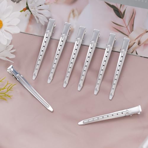 Bantoye 24Packs Duck Bill Clips 3.35Inch Metal Alligator Clip, Matte Silver - Image 5