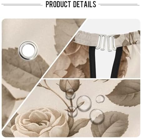 ALAZA Retro Style Rose Floral Barber Cape for Men Women, Waterproof Haircut Apron Beard Shaving Bib Hair Cutting Cloth 55 x 65 Inch - Image 4