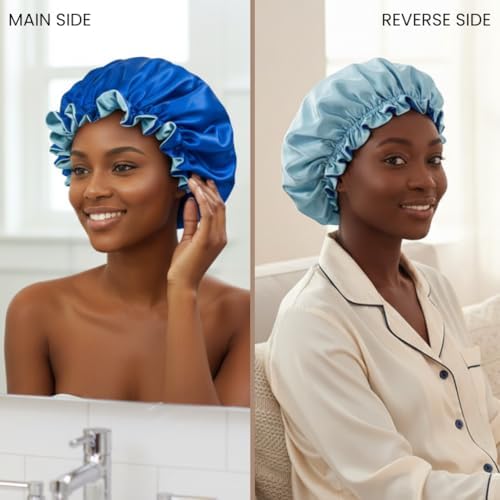 Silk Satin Hair Bonnet for Sleeping Reversible - Image 2