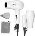 Foldable Travel Hair Dreyr Mini:Dual Voltage Small Lightweight Blow Dryer for International Travel,1200w Compact Hairdryer with Concentrator and Travel Bag(White) by Lura