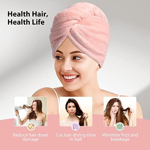 YFONG 3 Pack Microfiber Hair Towels Wrap for Women, Super Absorbent Drying - Image 4