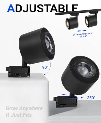 Barrina TR40C Track Grow Lamp, 3 x 40W, 4000K, Adjustable Beam Angle, Black - Image 5