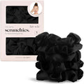 Kitsch Satin Scrunchies for Women | For All Hair Types - Black, 5pcs by Kitsch