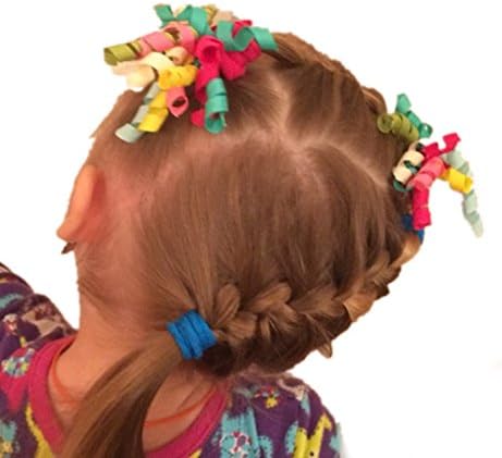 Pack of 18 Mix Color Boutique Girls' Curly Korker Bow Hair Ties - Image 6