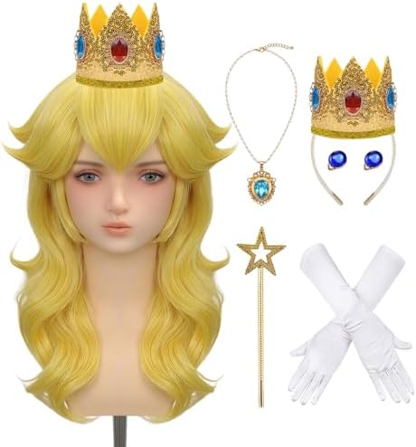 Mildiso 7pcs Girls Golden Blonde Princess Wig Kids Costume Halloween M138 by Mildiso