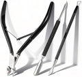 Makartt 3-Pack Black Cuticle Nipper Set, Pusher & Nail Trimmer by Makartt