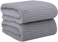 JML Microfiber Bath Towels with Hanging Hook, Set of 2, 30" x 60", Gray by JML