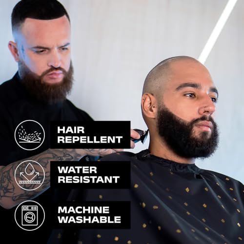 Barber Strong The Barber Cape Haircut Cover for Men, Hair Repelling and Static-Reducing Material, Water Resistant Fabric - Image 6