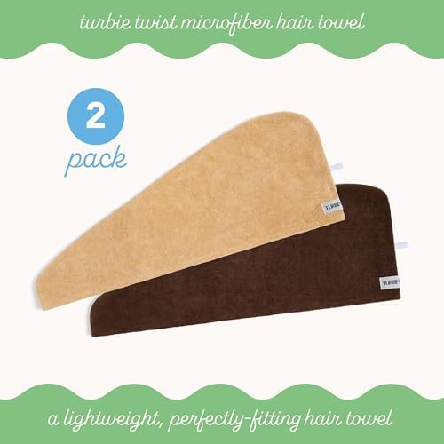 Turbie Twist Microfiber Hair Towel, Tonal (2 Pack) - Image 3
