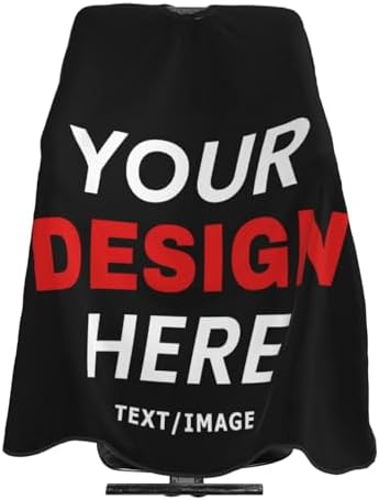 55x66in Black Custom Barber Cape, Personalized Designer Barber Cape for Salon, Gifts for Birthday Christmas by ByxhucUSA