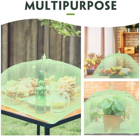 Sawysine 4 Pack Mesh Plant Cover Dome Tent Protector,15 X 15 Inch,Green - Image 6