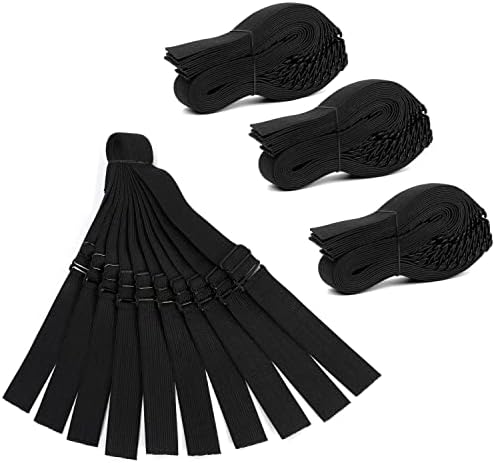 Adjustable Elastic Bands Straps For Wigs (Black/40pcs) by JIUSERLU