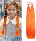 Orange Ponytail Extensions, Tinsel Hair Ponytail for Women Synthetic Extensions Girls Hair Accessories Braiding Rave Crazy Hair Extension Daily Party Festival Halloween Tinsel Extensions 2pcs/lot by Szphoxer