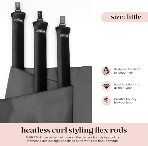Little Heatless Hair Curler,Flexi Rods with Scarf for Blowout - Image 7