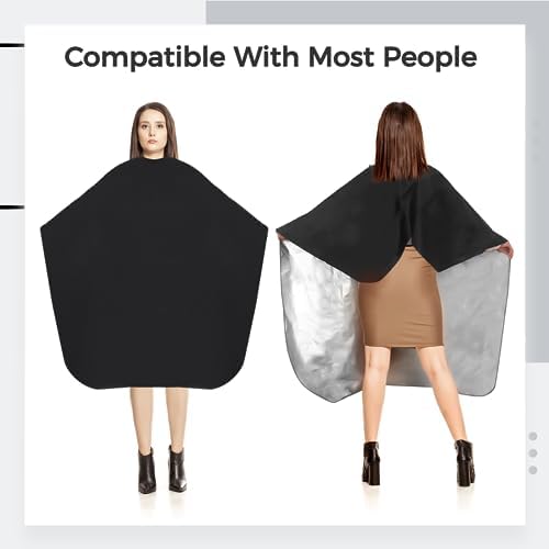 12 PCS Barber Cape, Waterproof Shampoo Capes With Snaps Buttons Closure, Large Hair Cutting Salon Cape Barber (57 x 47 Inch (As shown, 12 PCS) - Image 5